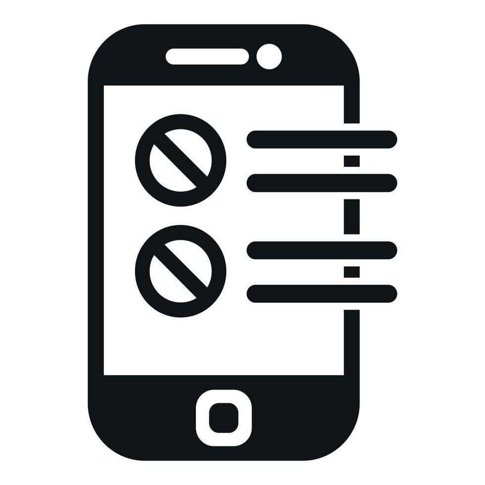 Smartphone data icon simple vector. Digital user vector