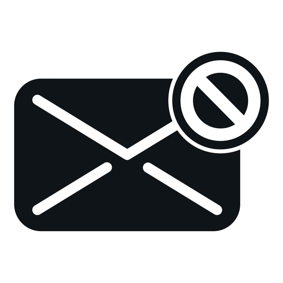 Email blacklist icon simple vector. Business user vector