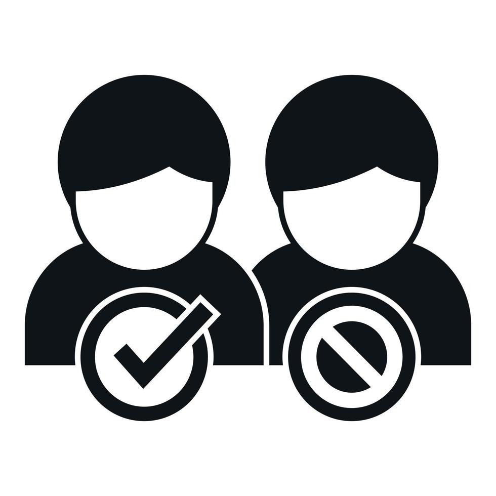 Person blacklist icon simple vector. Digital user vector