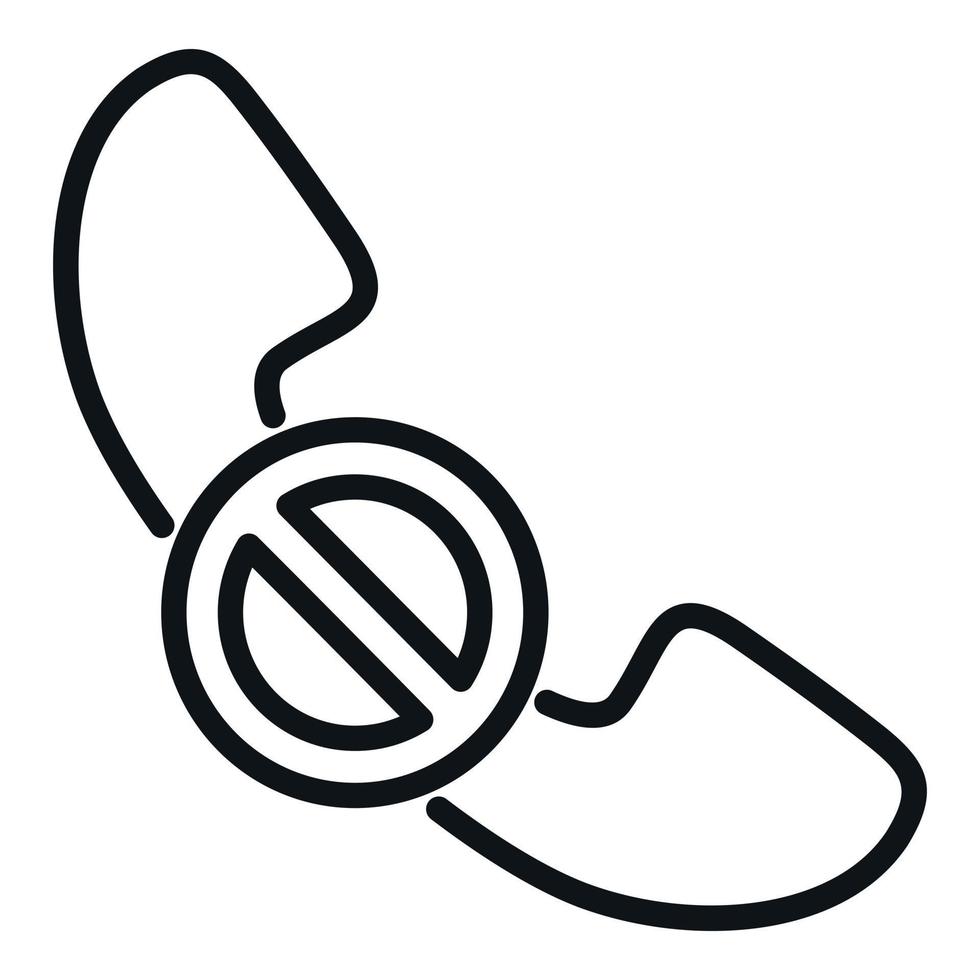 Phone blacklist icon outline vector. Business user vector