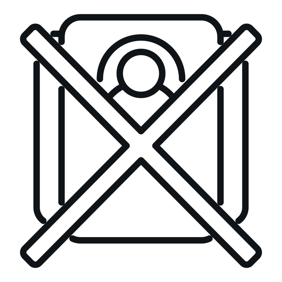 Blacklist icon outline vector. Business user vector