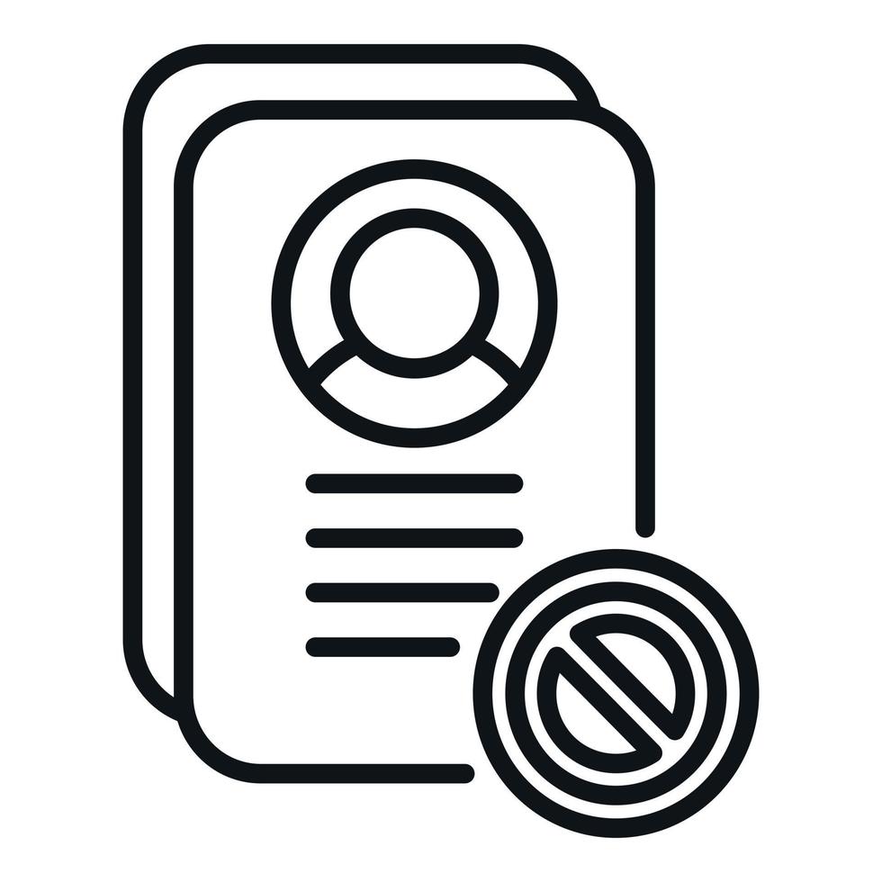 Data account icon outline vector. Email user vector