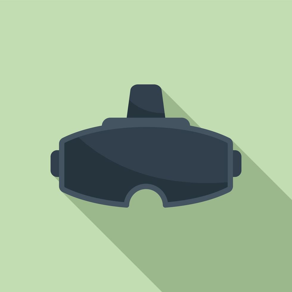Virtual glasses icon flat vector. Game mask vector