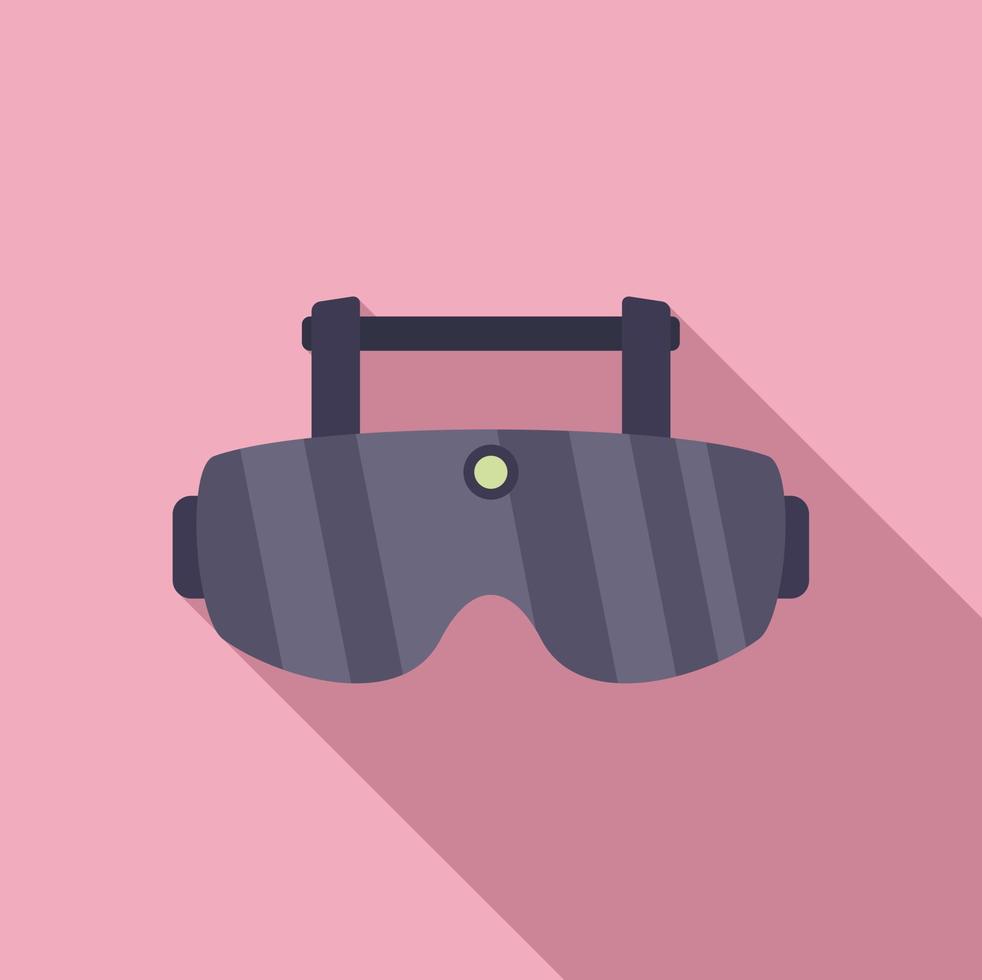 Futuristic vr glasses icon flat vector. Virtual reality vector