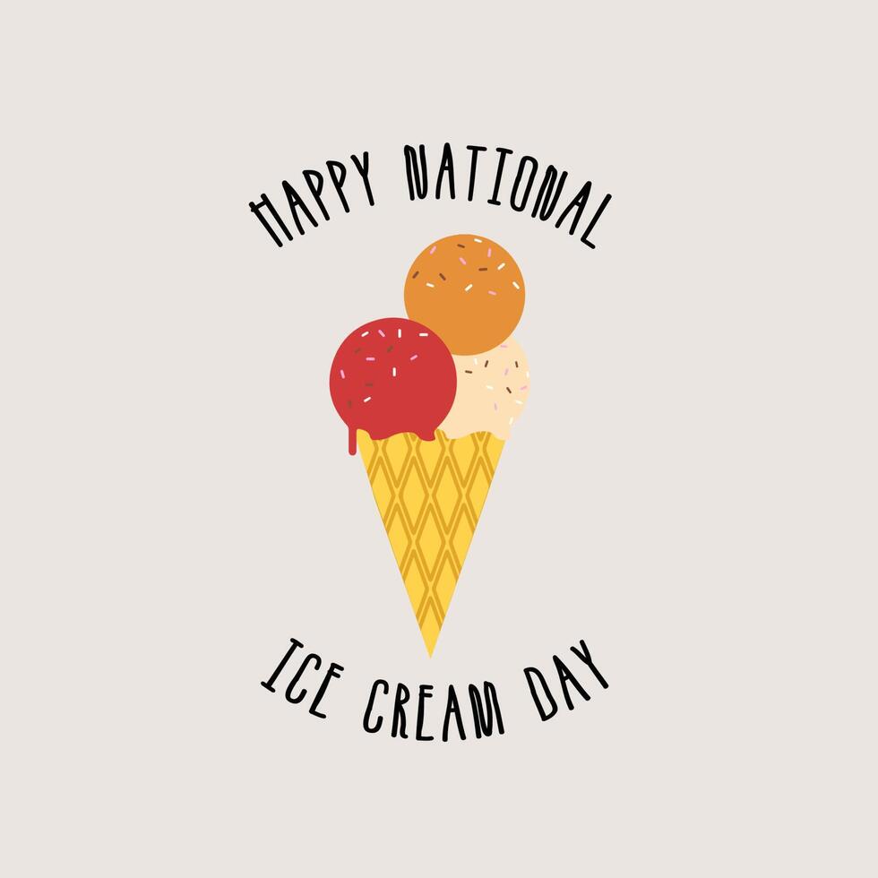 Happy National Ice Cream Day vector Illustration. 22873232 Vector Art at Vecteezy