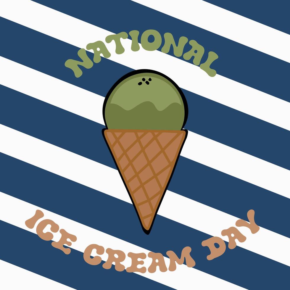 Happy National Ice Cream Day vector Illustration. 22873236 Vector Art