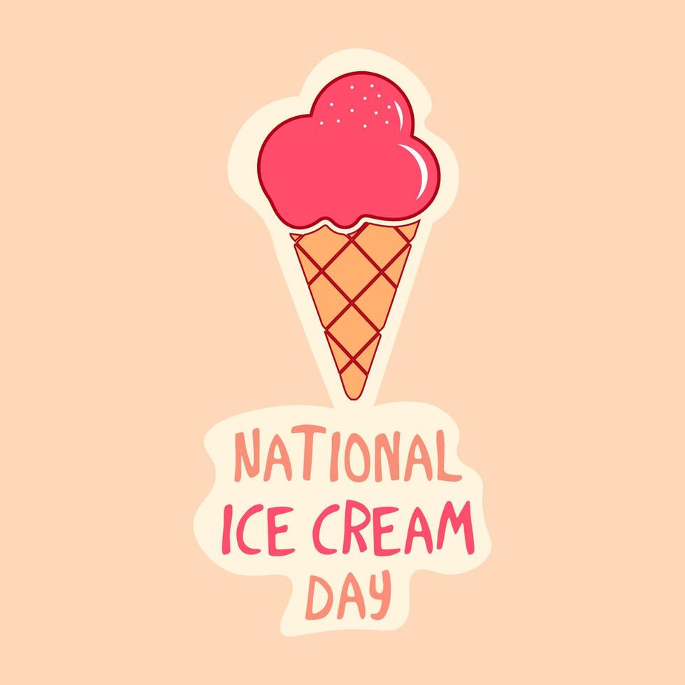 Happy National Ice Cream Day vector Illustration. 22873239 Vector Art at Vecteezy