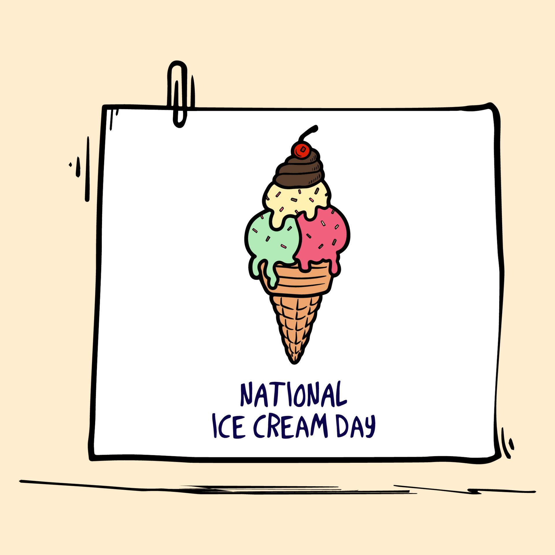 Happy National Ice Cream Day vector Illustration. 22873245 Vector Art at Vecteezy
