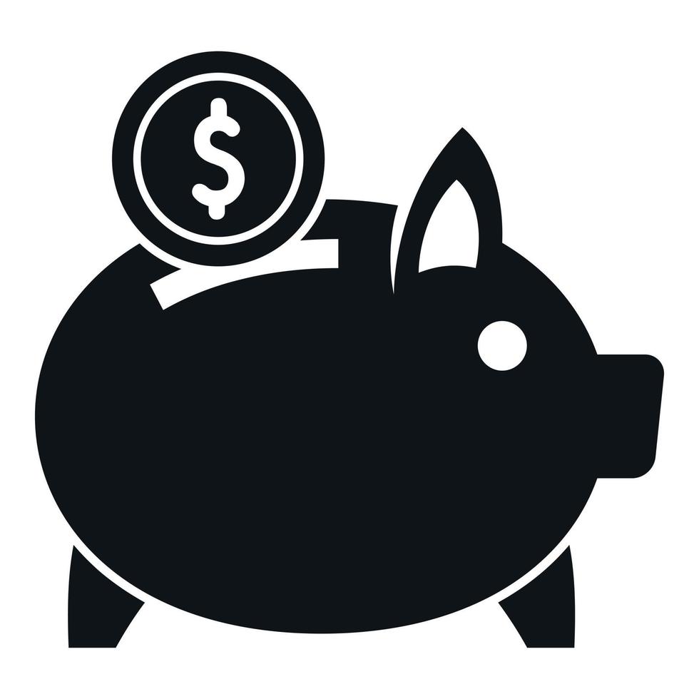 Piggybank money icon simple vector. Bank finance vector