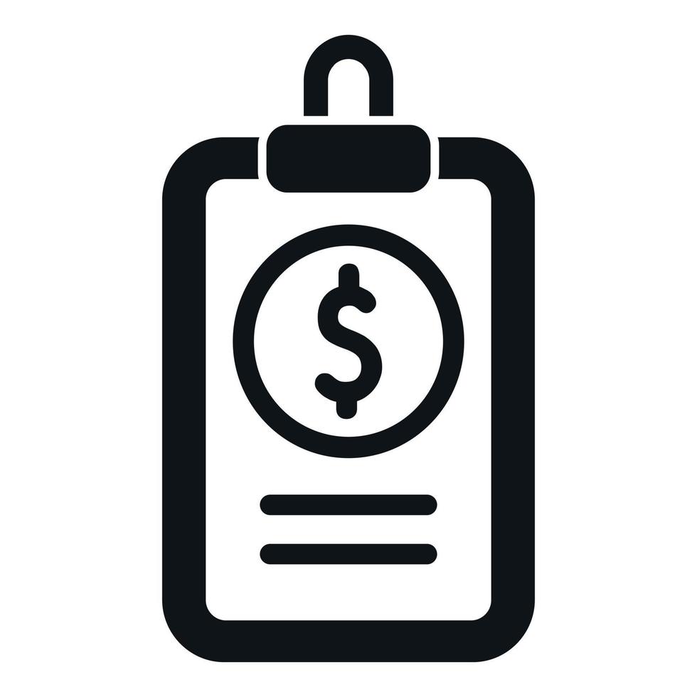 Money board icon simple vector. Bank finance vector