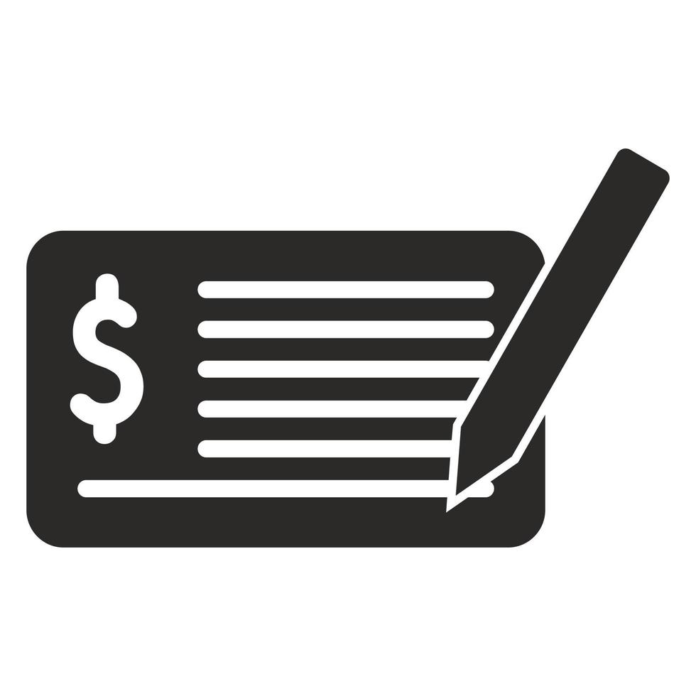 Writing money paper icon simple vector. Bank finance vector