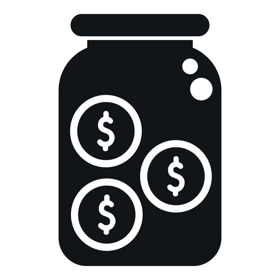 Coin jar icon simple vector. Bank finance vector