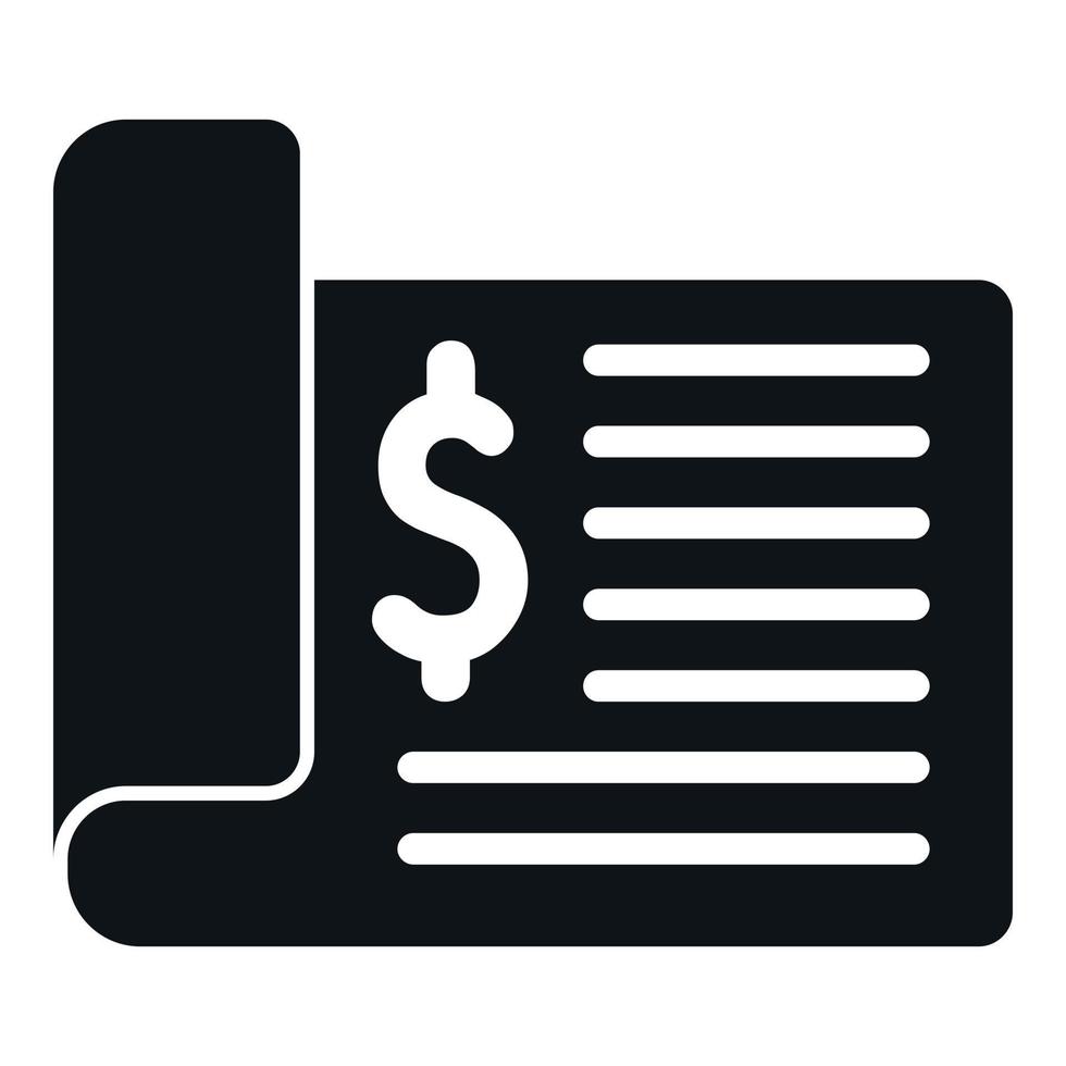 Finanzas documentos icono sencillo vector. banco dinero vector