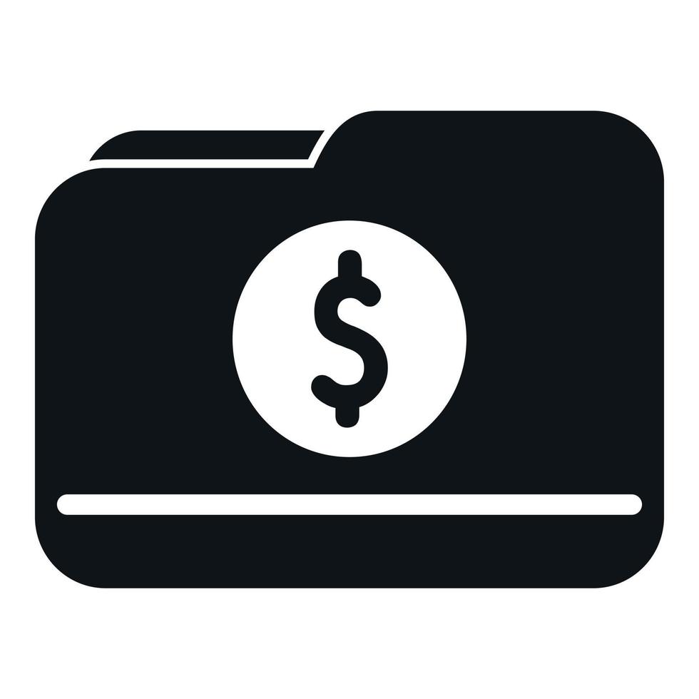 Money folder icon simple vector. Bank finance vector