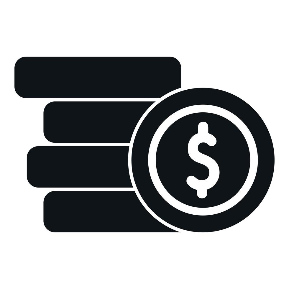 Coin stack icon simple vector. Money finance vector