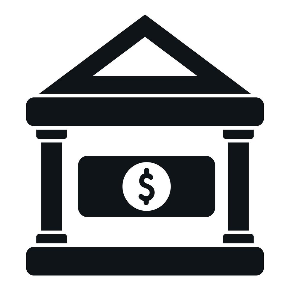 banco edificio icono sencillo vector. dinero Finanzas vector