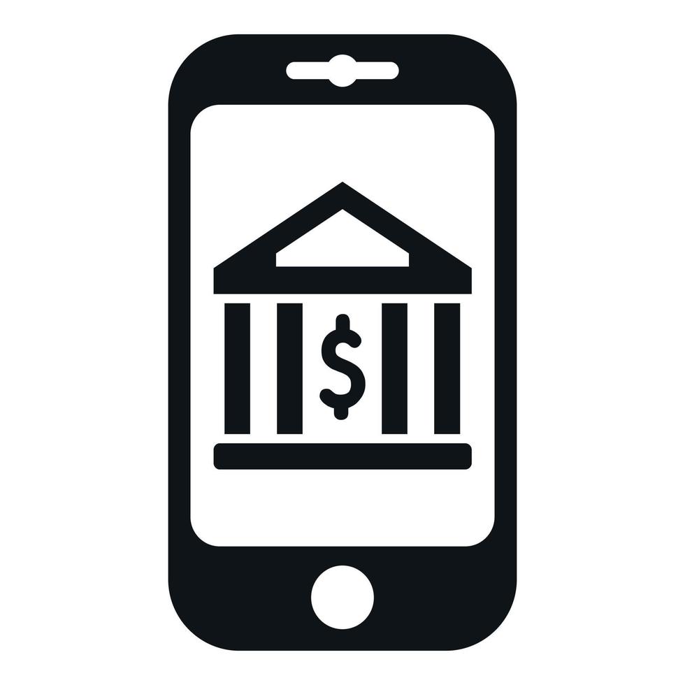 Smartphone bank icon simple vector. Money finance vector