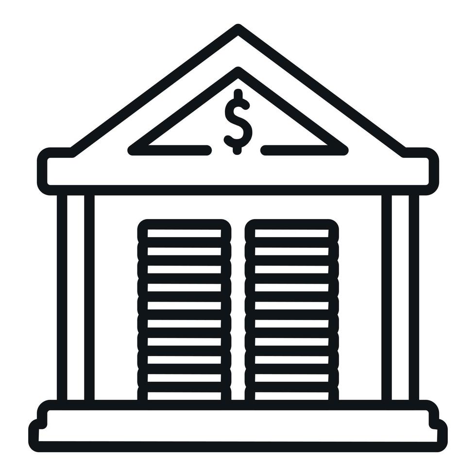 Bank reserve icon outline vector. Money finance vector