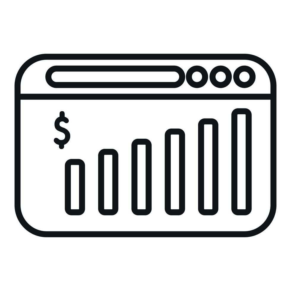 Online web bank icon outline vector. Money finance vector
