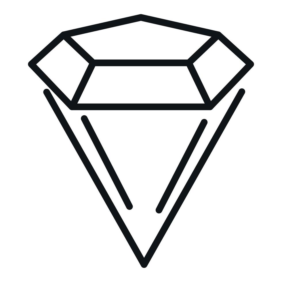 Diamond bank reserve icon outline vector. Money finance vector