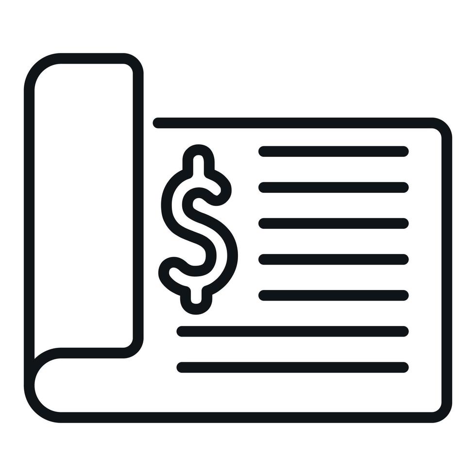 Finance papers icon outline vector. Bank money vector