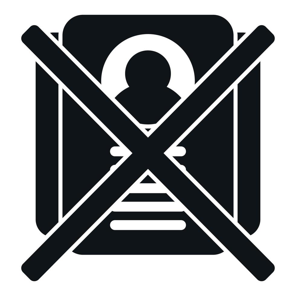 Blacklist icon simple vector. Business user vector