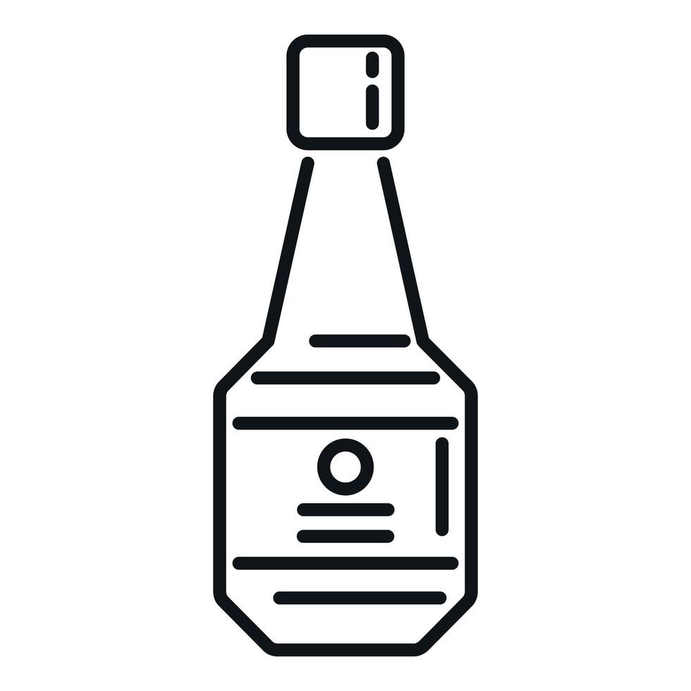 Soy sauce bottle icon outline vector. Japan food vector