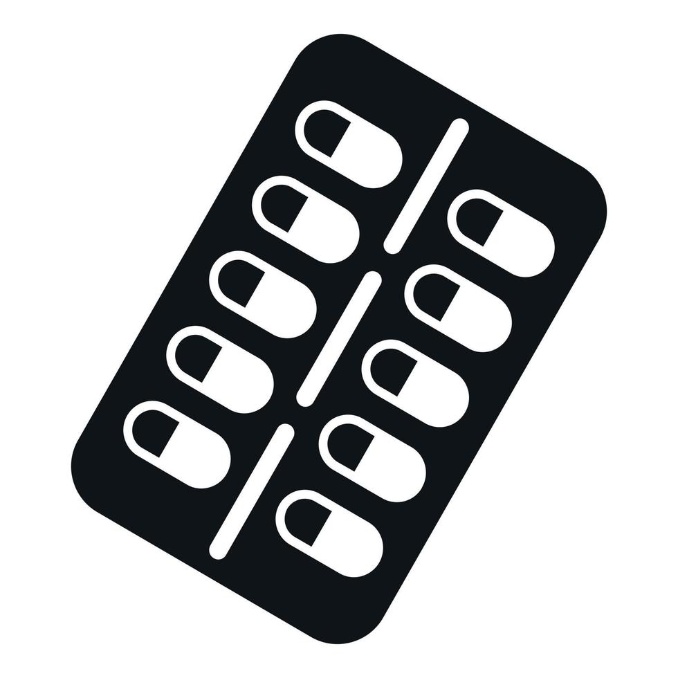 Antidepressant blister icon simple vector. Drug pill vector