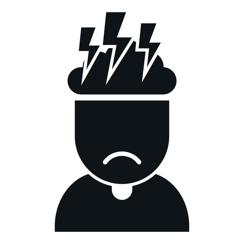 Storm antidepressant icon simple vector. Drug treatment vector