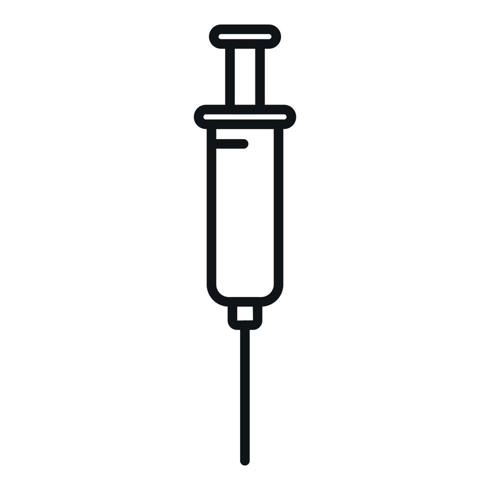 Antidepressant injection icon outline vector. Drug pill vector