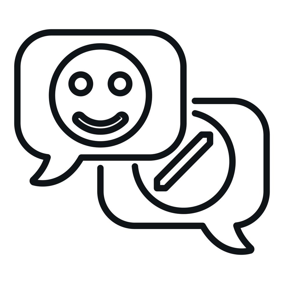 Help antidepressant chat icon outline vector. Drug pill vector