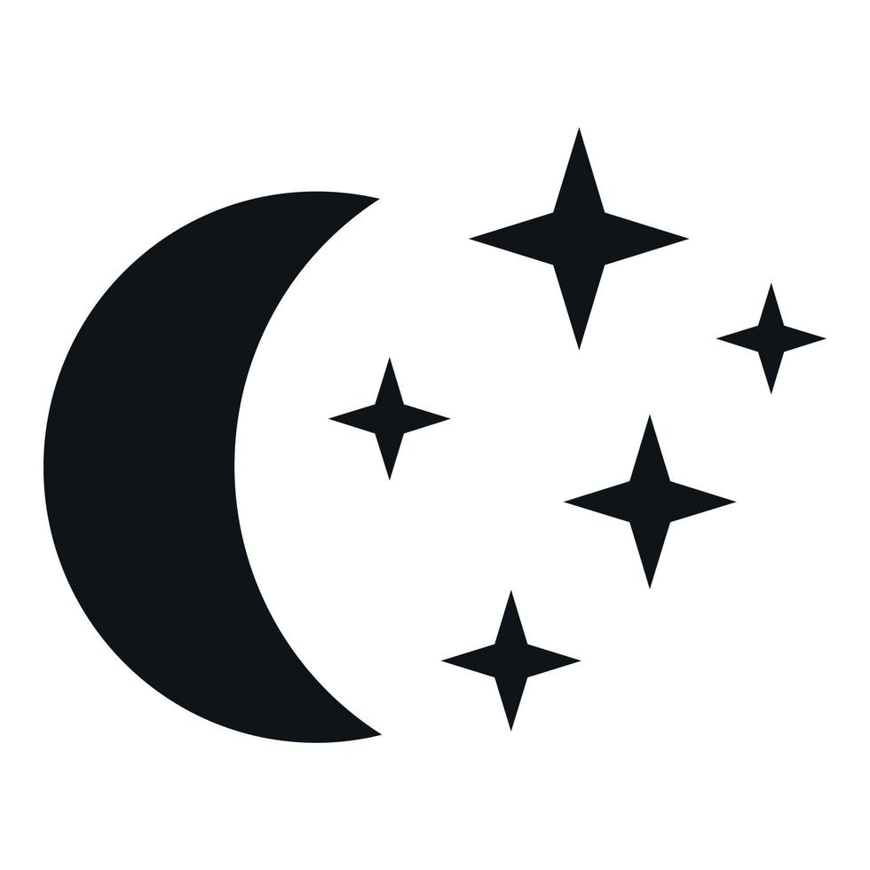 Night moon icon simple vector. Sleep problem vector