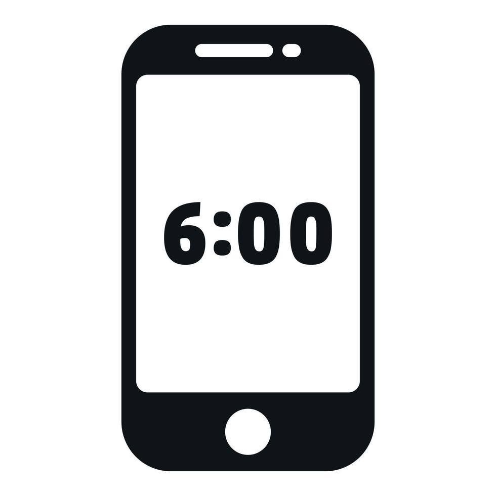 teléfono alarma reloj icono sencillo vector. dormir insomnio vector