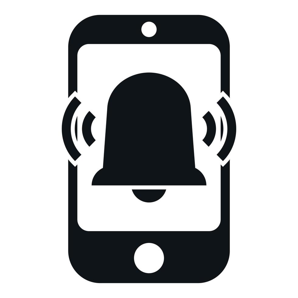 Smartphone alarm clock icon simple vector. Sleep problem vector