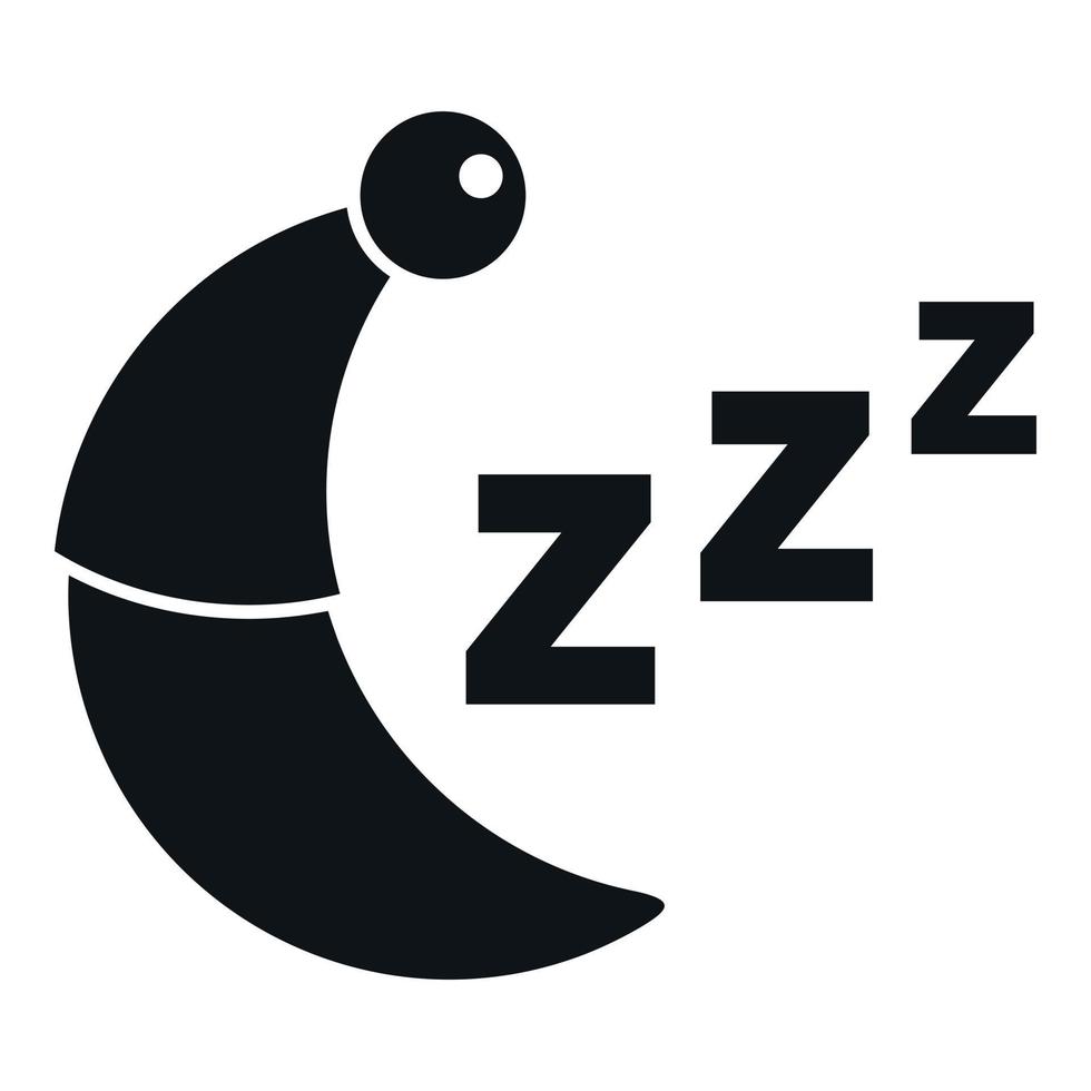 dormido Luna icono sencillo vector. dormir problema vector