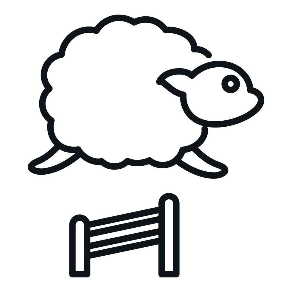 Sleeping sheep icon outline vector. Insomnia sleep vector