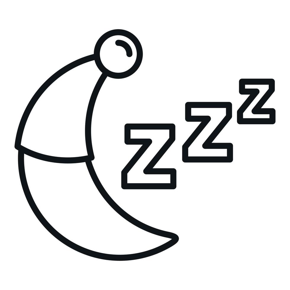 Sleeping moon icon outline vector. Sleep problem vector