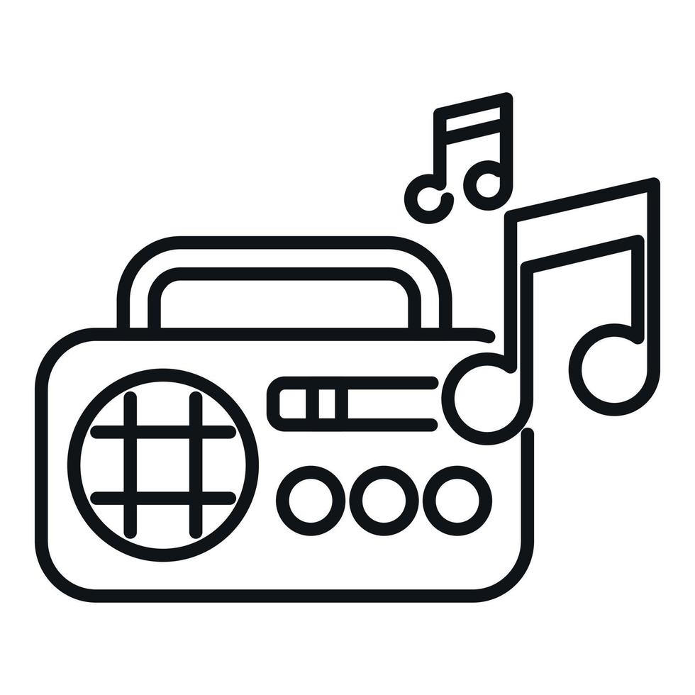 Music sleeping icon outline vector. Insomnia stress vector