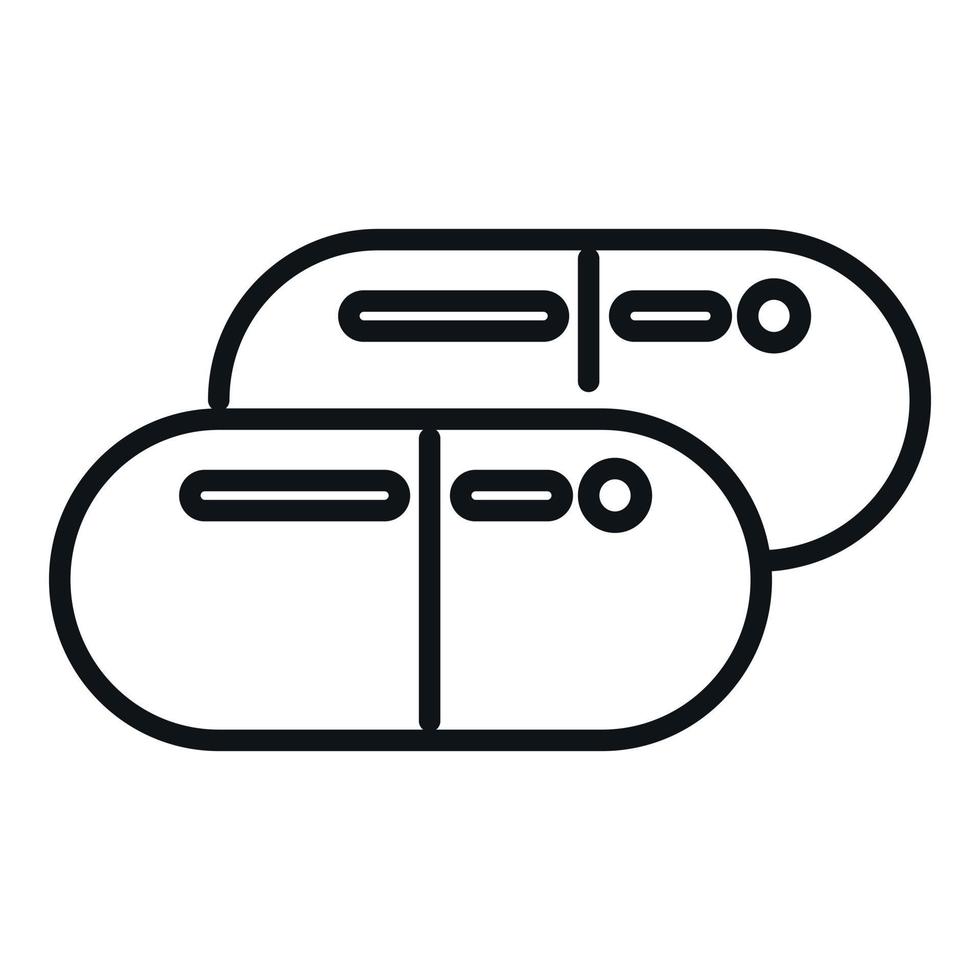 Sleep disorder capsule icon outline vector. Insomnia problem vector