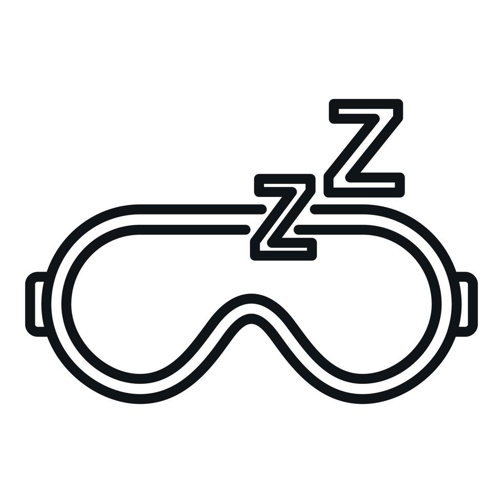 Sleeping mask icon outline vector. Sleep problem vector