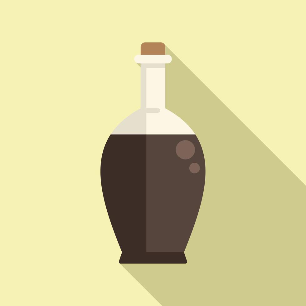 Healthy soy sauce icon flat vector. Japanese food vector