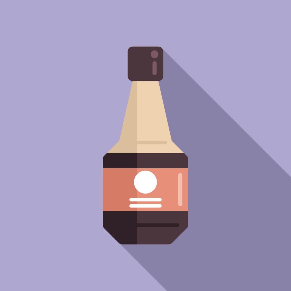 soja salsa botella icono plano vector. Japón comida vector