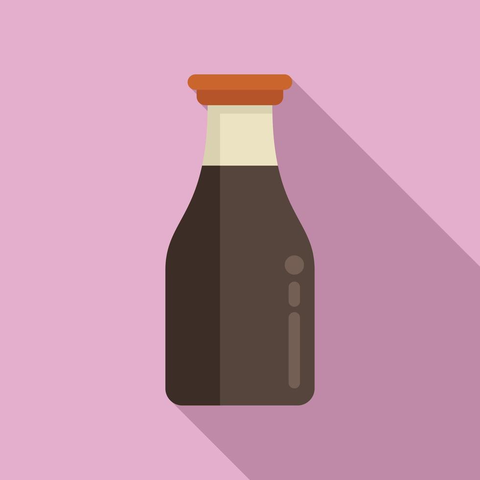 Cooking soy sauce icon flat vector. Restaurant food vector