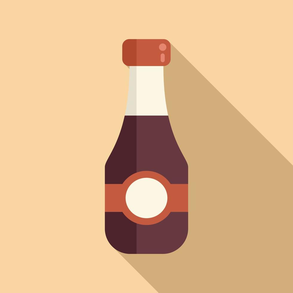 Kitchen soy sauce icon flat vector. Japanese food vector