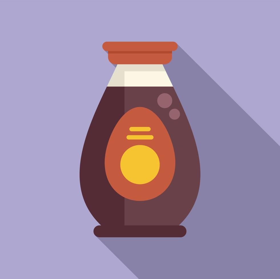 Fish soy sauce icon flat vector. Japanese food vector