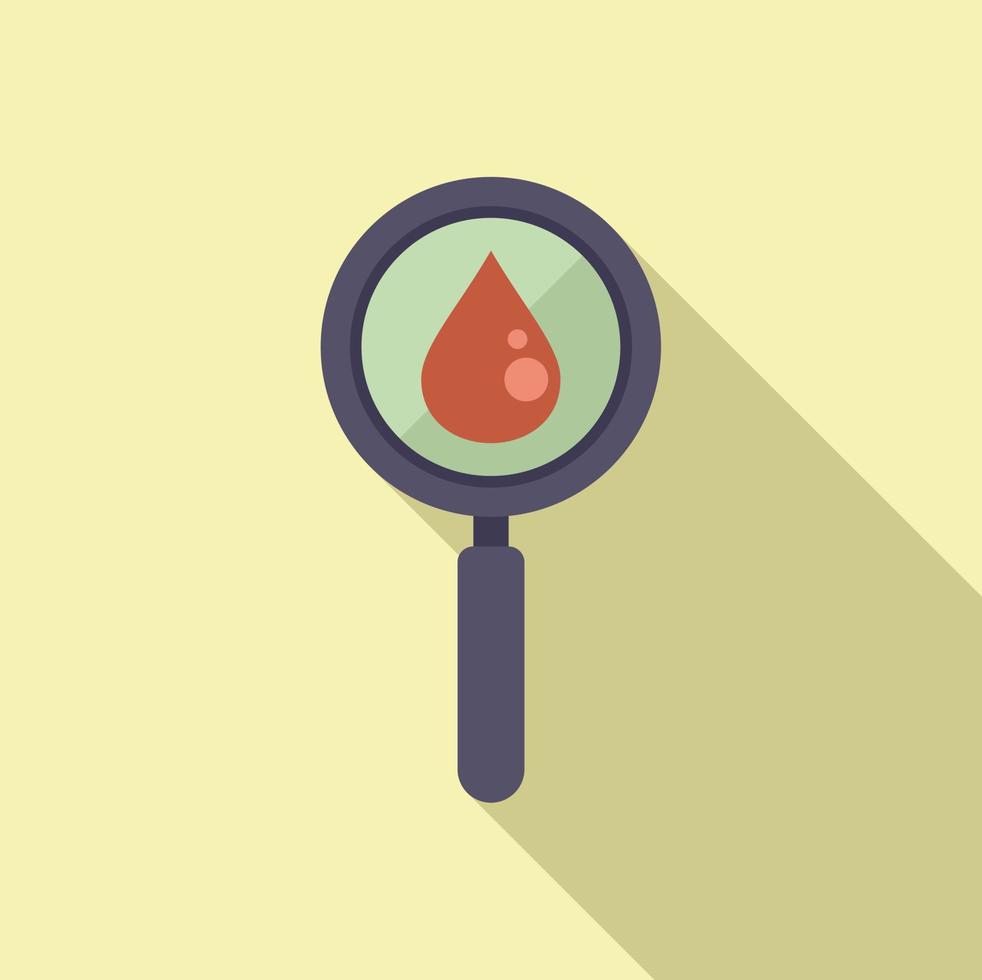 Blood drop test icon flat vector. Health system vector
