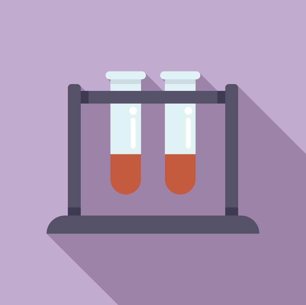 Blood test stand icon flat vector. Stop virus vector