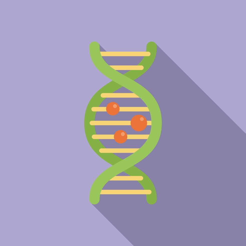 Dna immune system icon flat vector. Health shield vector