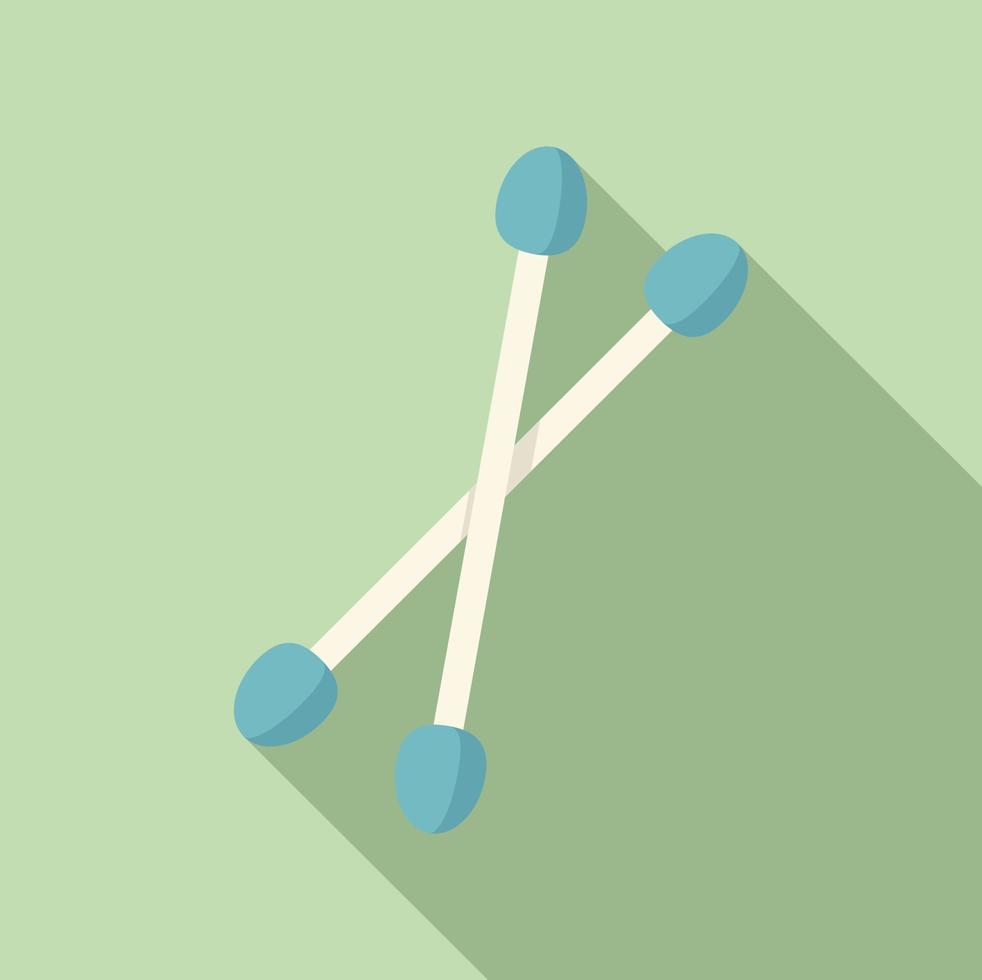 Test swab icon flat vector. Health system vector
