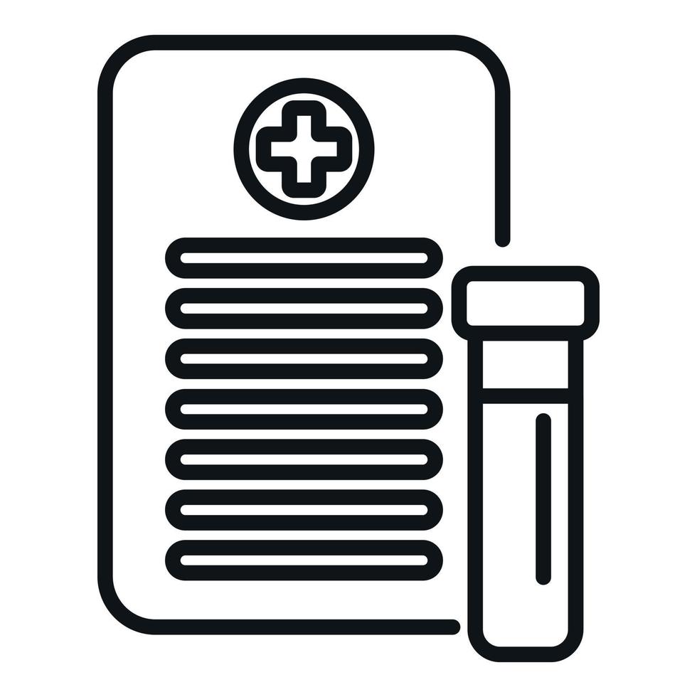 Medical test paper icon outline vector. Health system vector